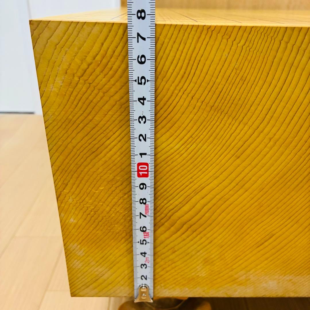 【状態良好】囲碁盤　本榧　天地柾目　5寸8分　脚付き　ヘソ有