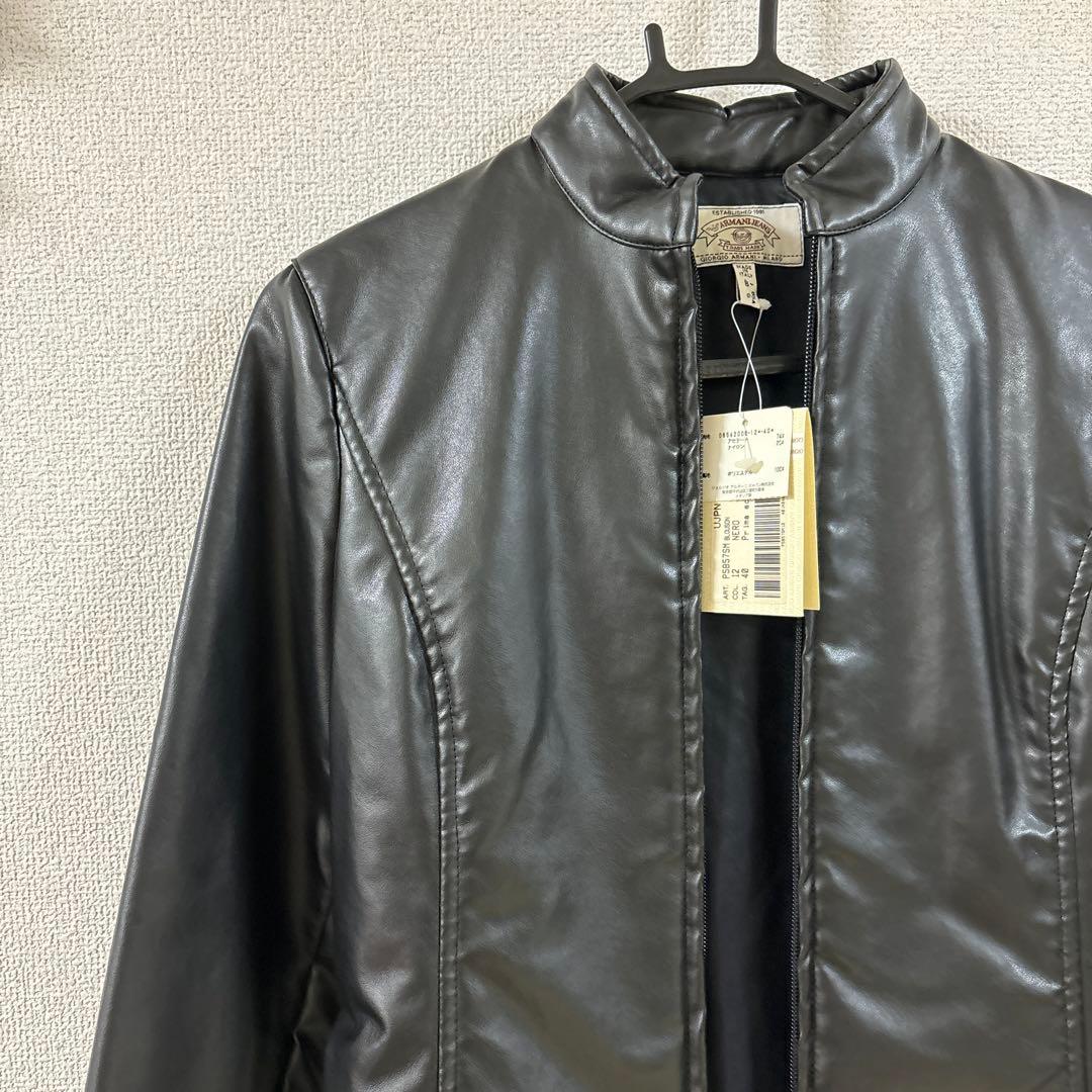 新品　アルマーニ80s 90's Armani jeansレザージャケット