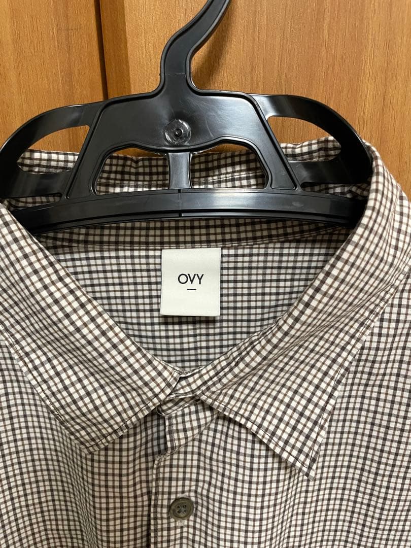 トップス OVY Cotton Poplin Pin Check Wide Shirts