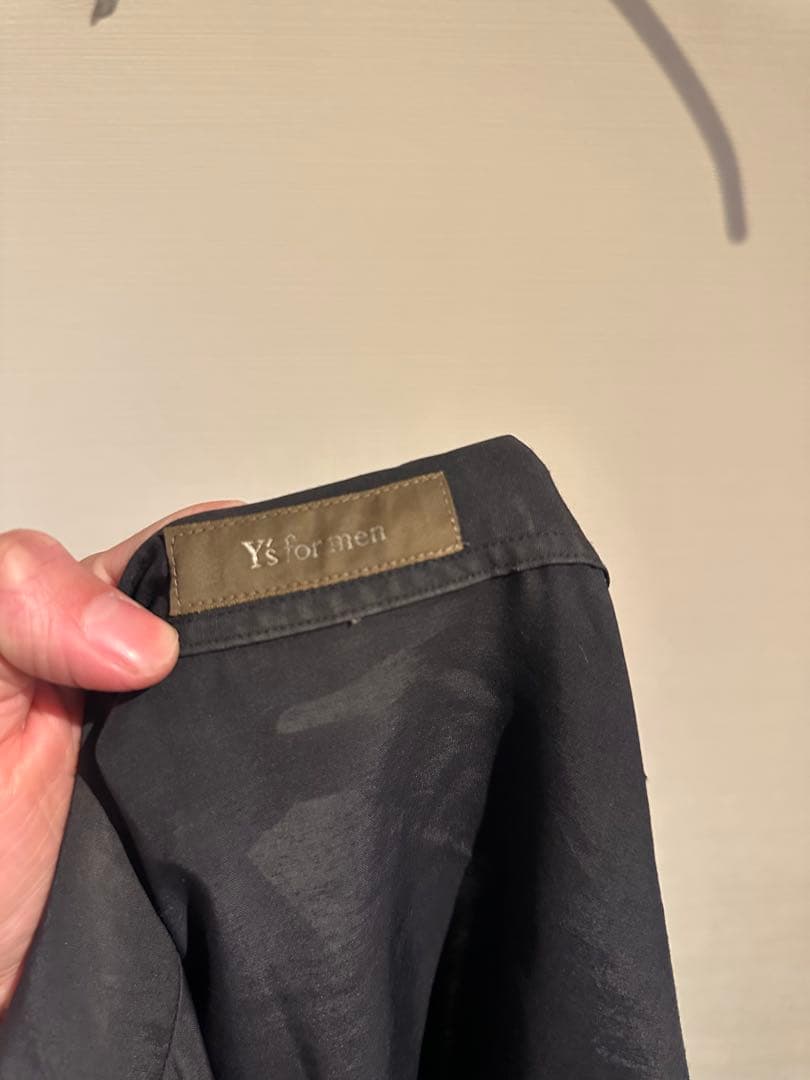 Ys for men 黒 半袖ボタンシャツ
