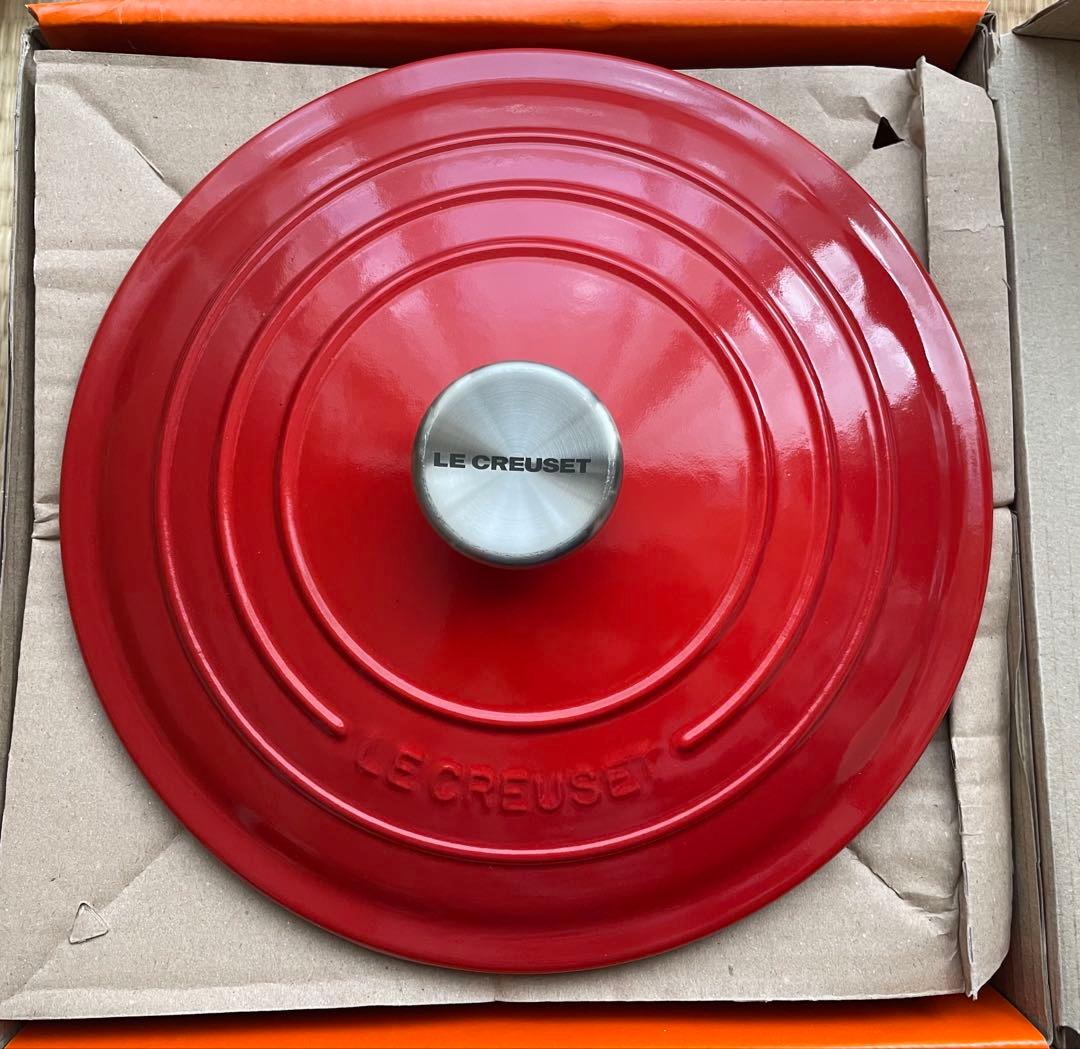 LE CREUSET ル・クルーゼ ココットロンド チリレッド 赤24cm 美品