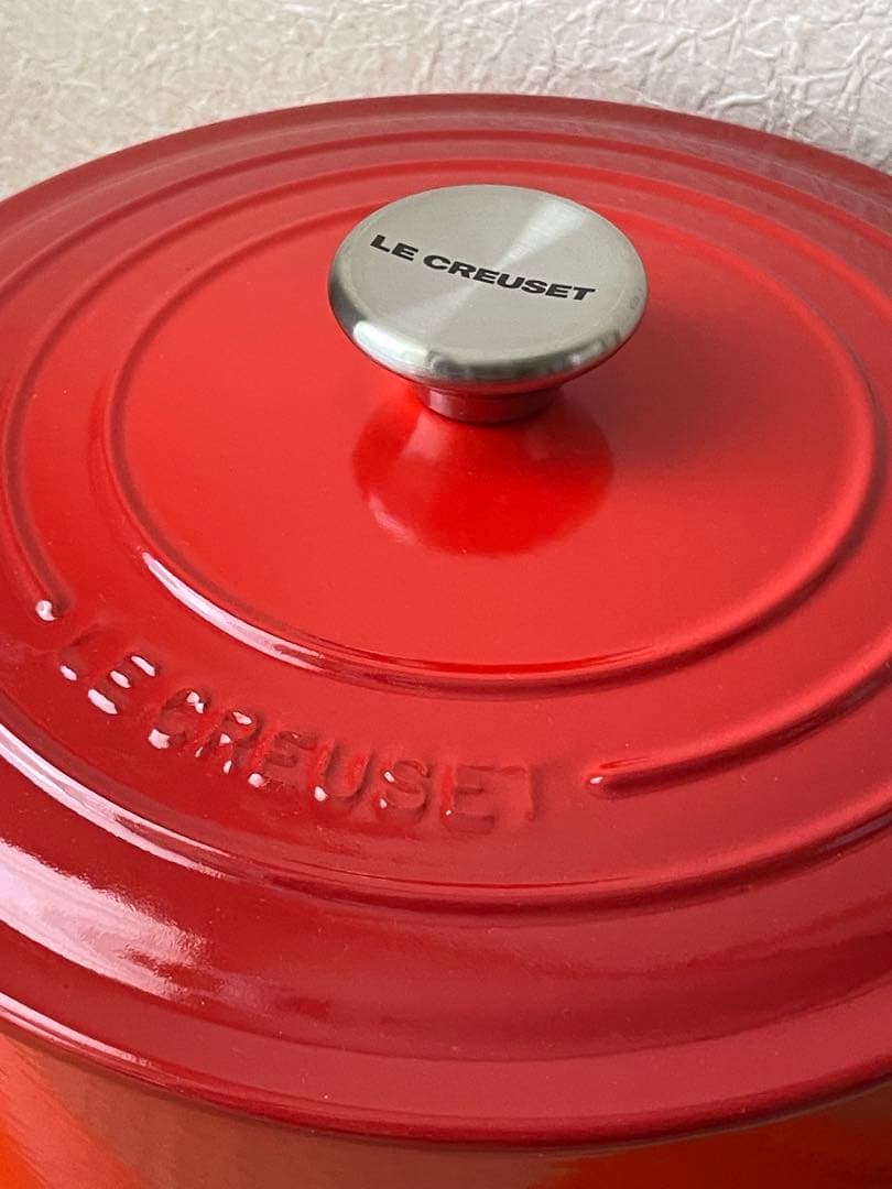 LE CREUSET ル・クルーゼ ココットロンド チリレッド 赤24cm 美品