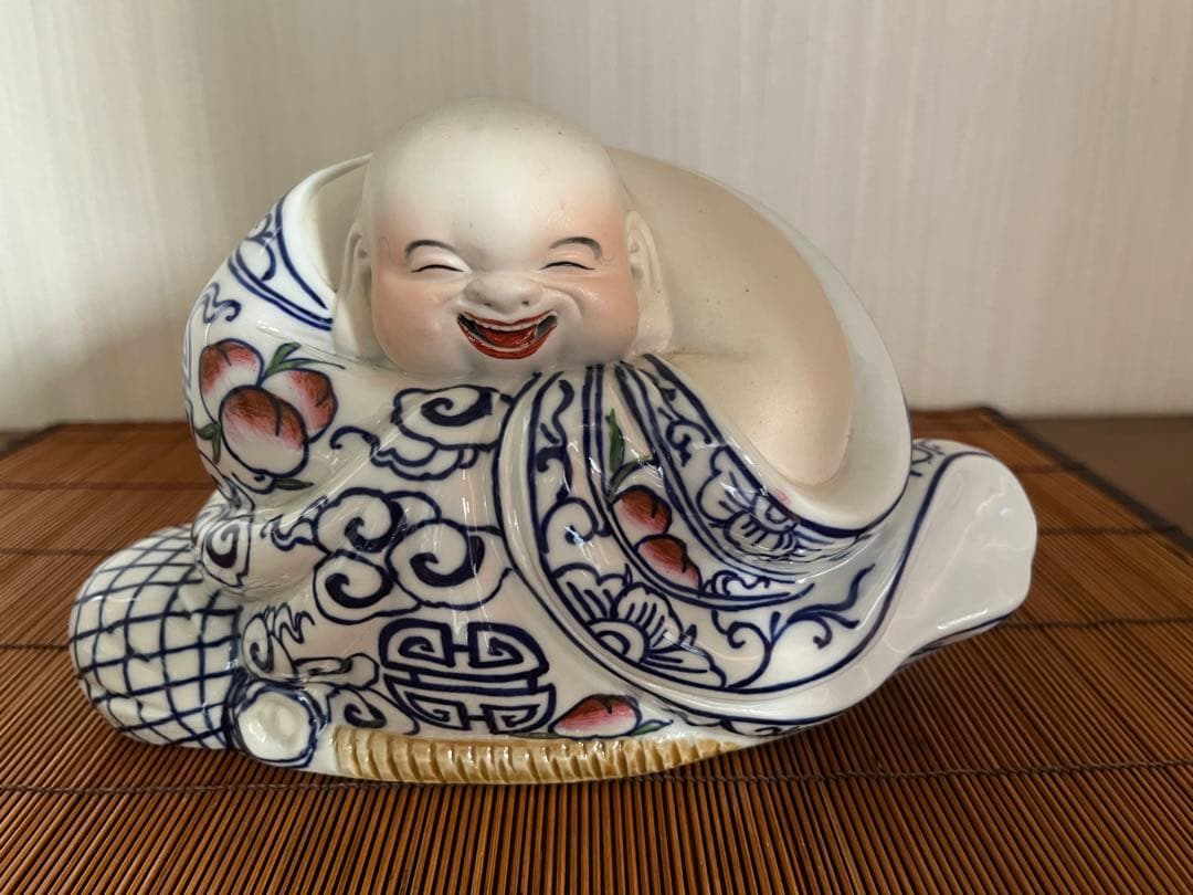 景徳鎮　布袋様置物