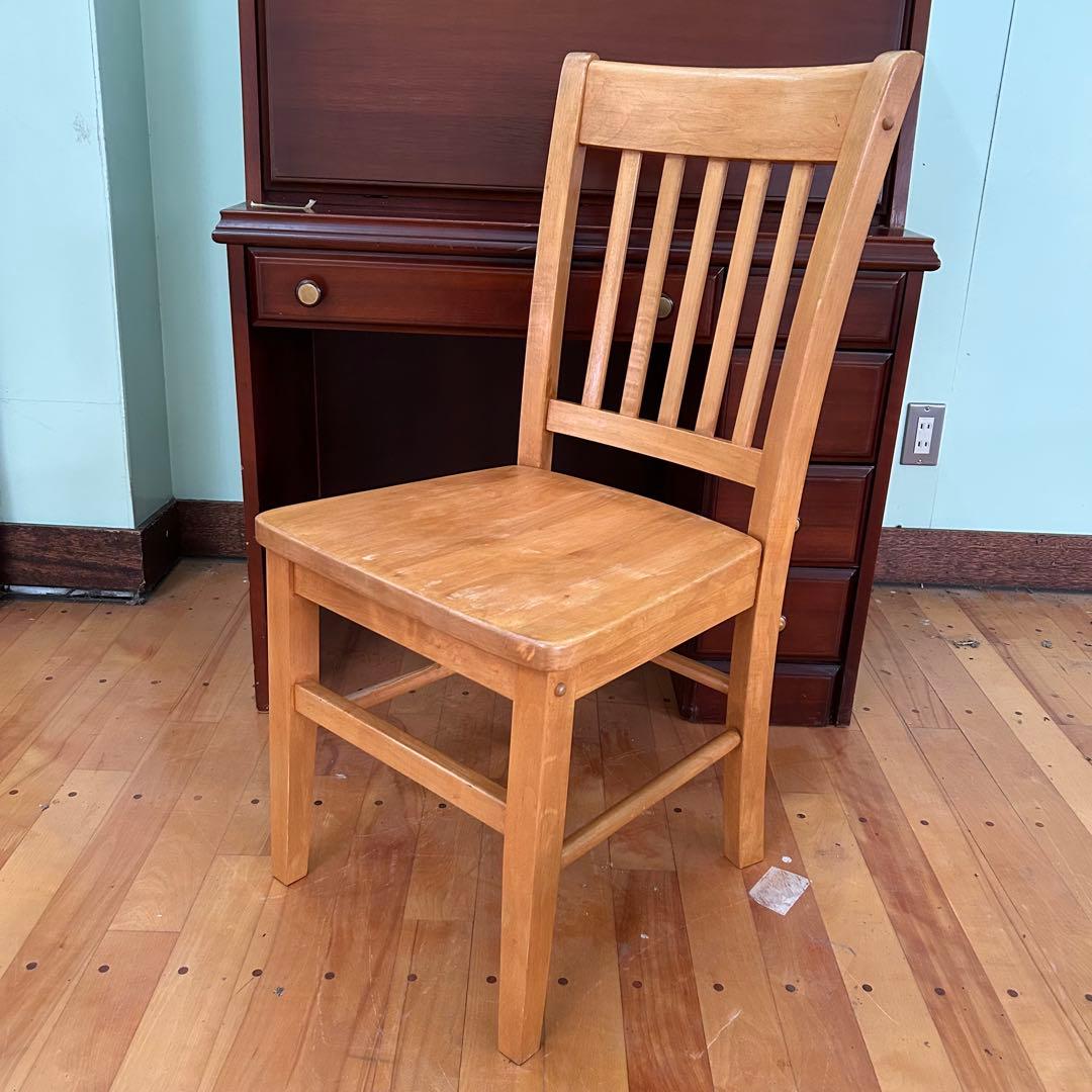 【 アメリカ 製】 パイン 材 椅子 (4脚あり)d