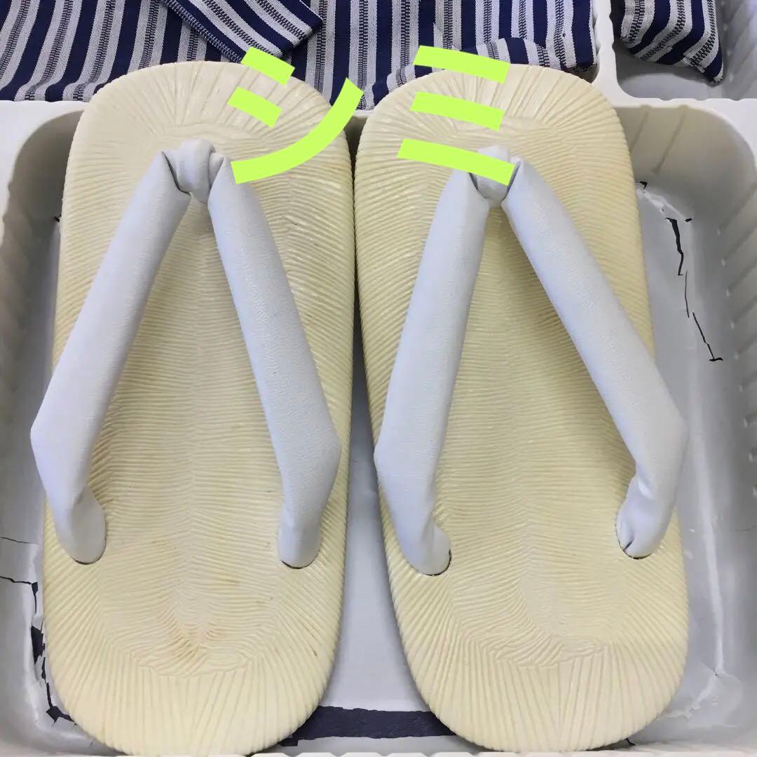 【新品未使用】七五三 5歳着物フルセット 兜柄　シミあり特価　白　紺ストライプ