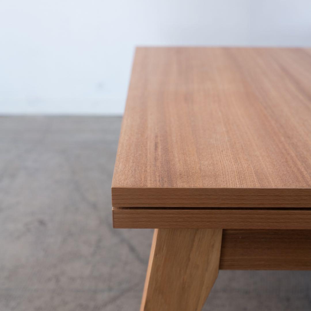 エクステンションテーブル　伸長式　アッシュ材突板