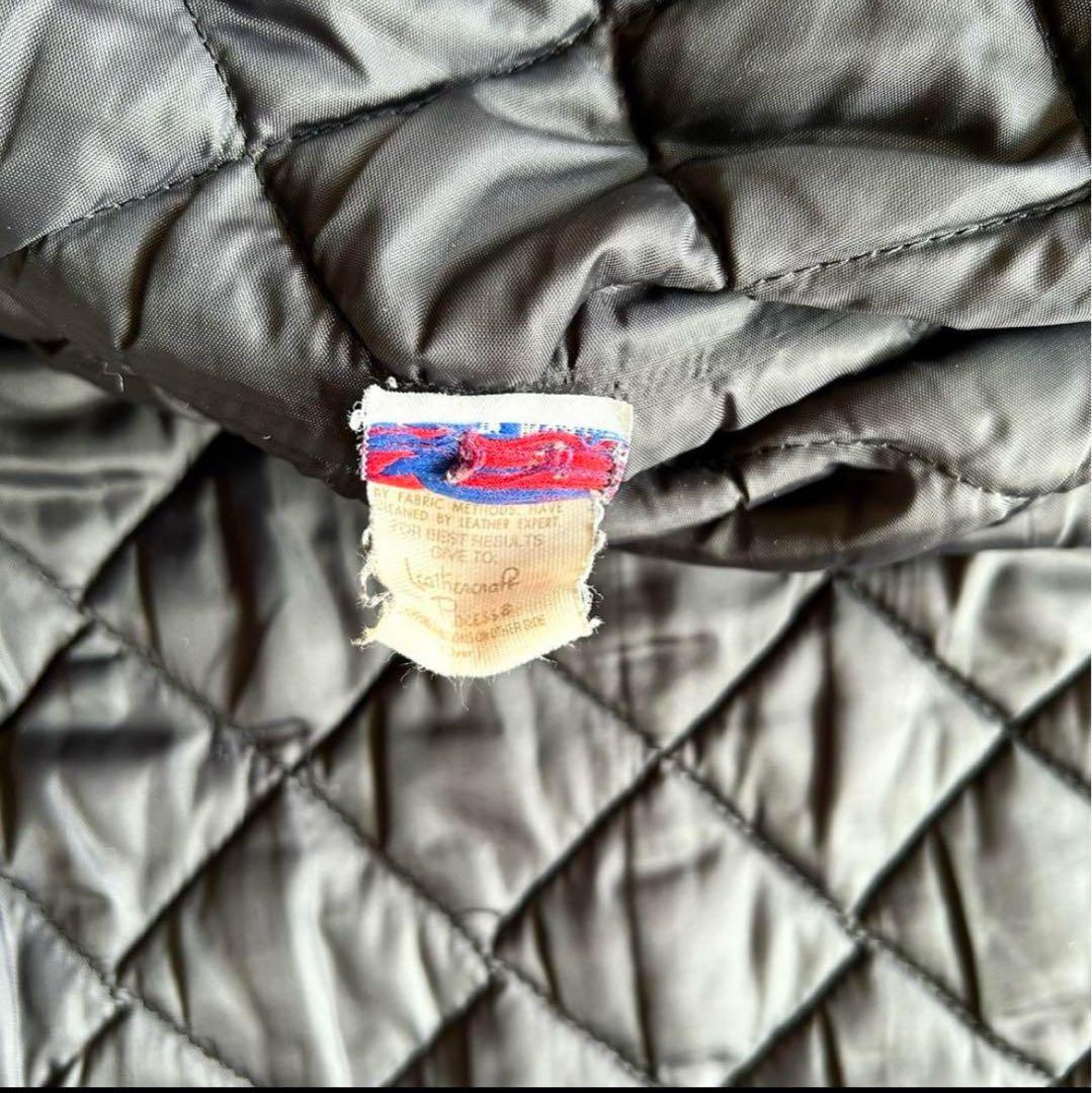 希少42サイズ！！ショット　シングルライダースジャケット　キルティング　黒