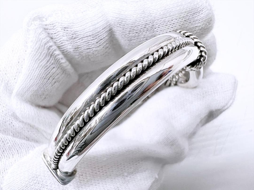美品　スティーブアルビソ　ホースウィスパラー　バングル　925　4ｍｍ