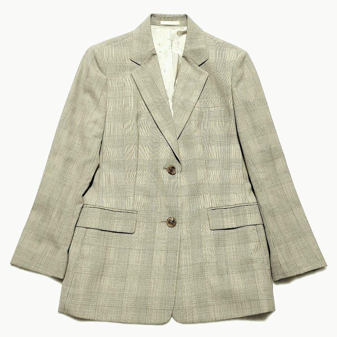 【美品】バーバリー　パンツ スーツセットアップ シングル 2B グレンチェック