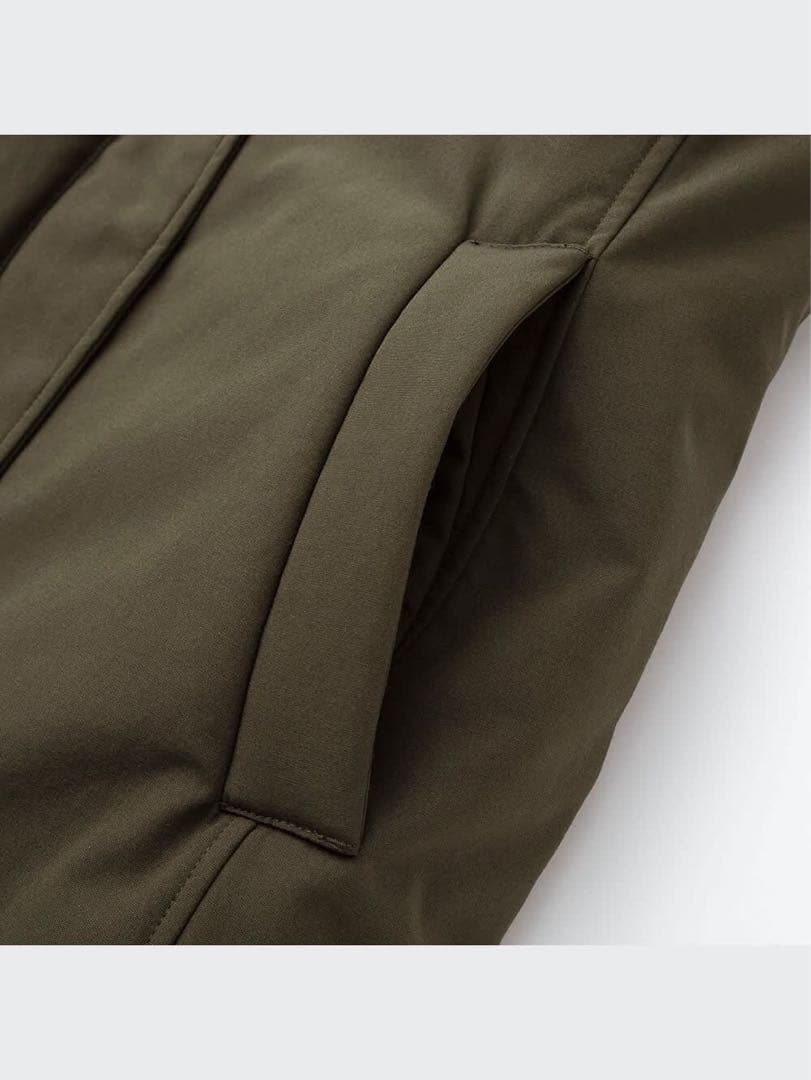 美品！ ユニクロ ハイブリッドダウンウルトラウォームロングコート ブラック S