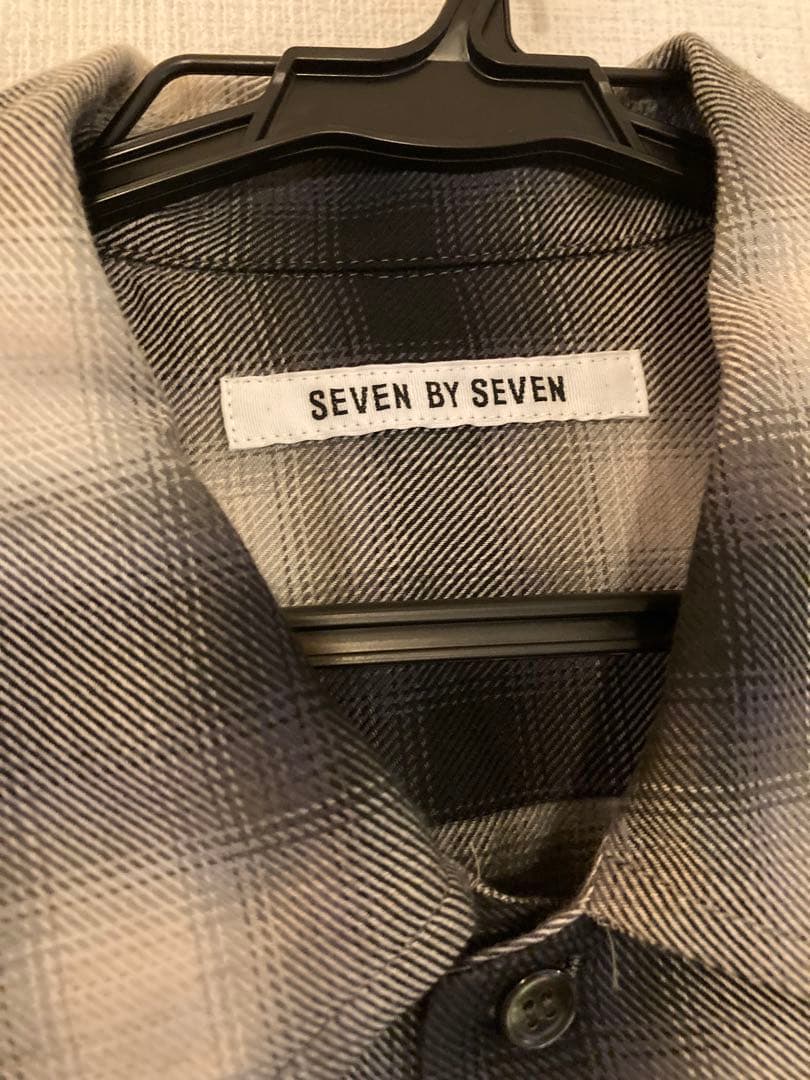【新品】SEVEN BY SEVEN ネルシャツ Mサイズ ブラック/グレー