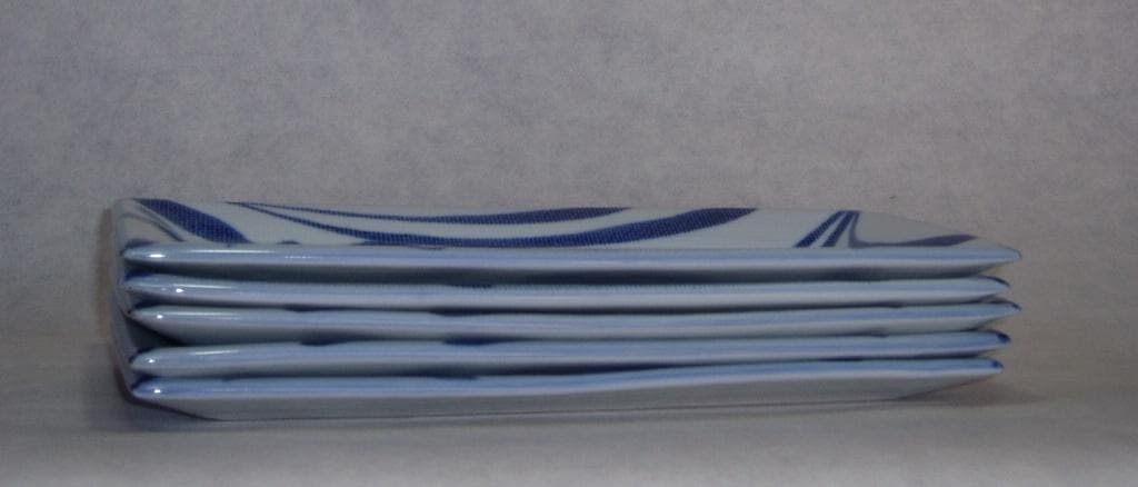 砥部焼「９寸長角布目皿（一つ唐草）」１枚【 送料確認用出品 】