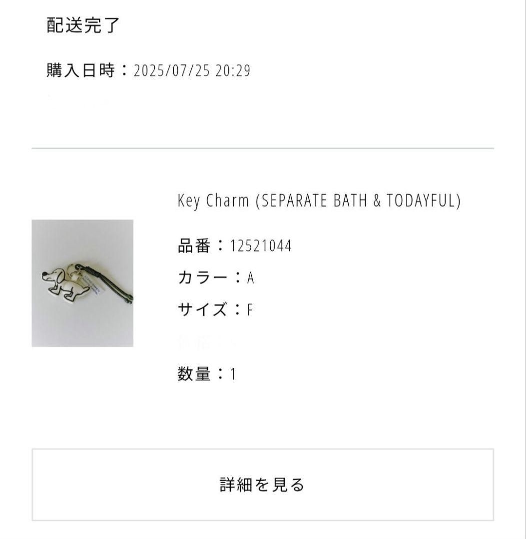 k*☆様 Key Charm (SEPARATE BATH & TODAYFUL