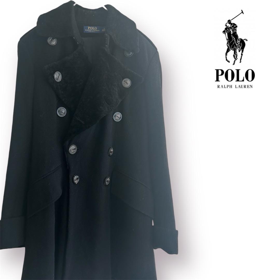 【美品】ポロラルフローレン デザインコート ウール イタリア製