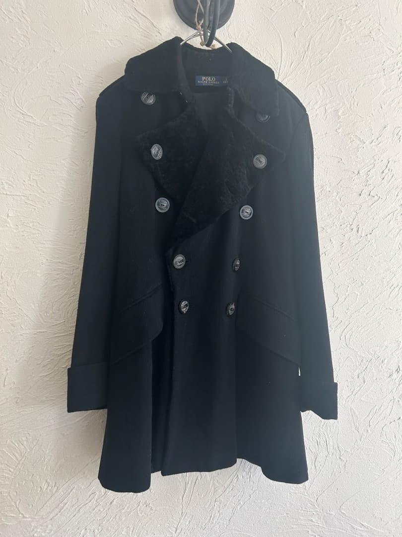 【美品】ポロラルフローレン デザインコート ウール イタリア製