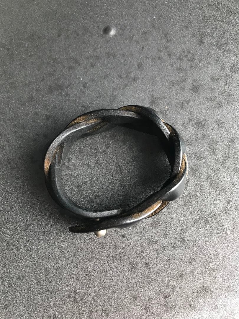 フ*コ様 マルジェラ 初期 本人期 レザー編み込みブレスレット