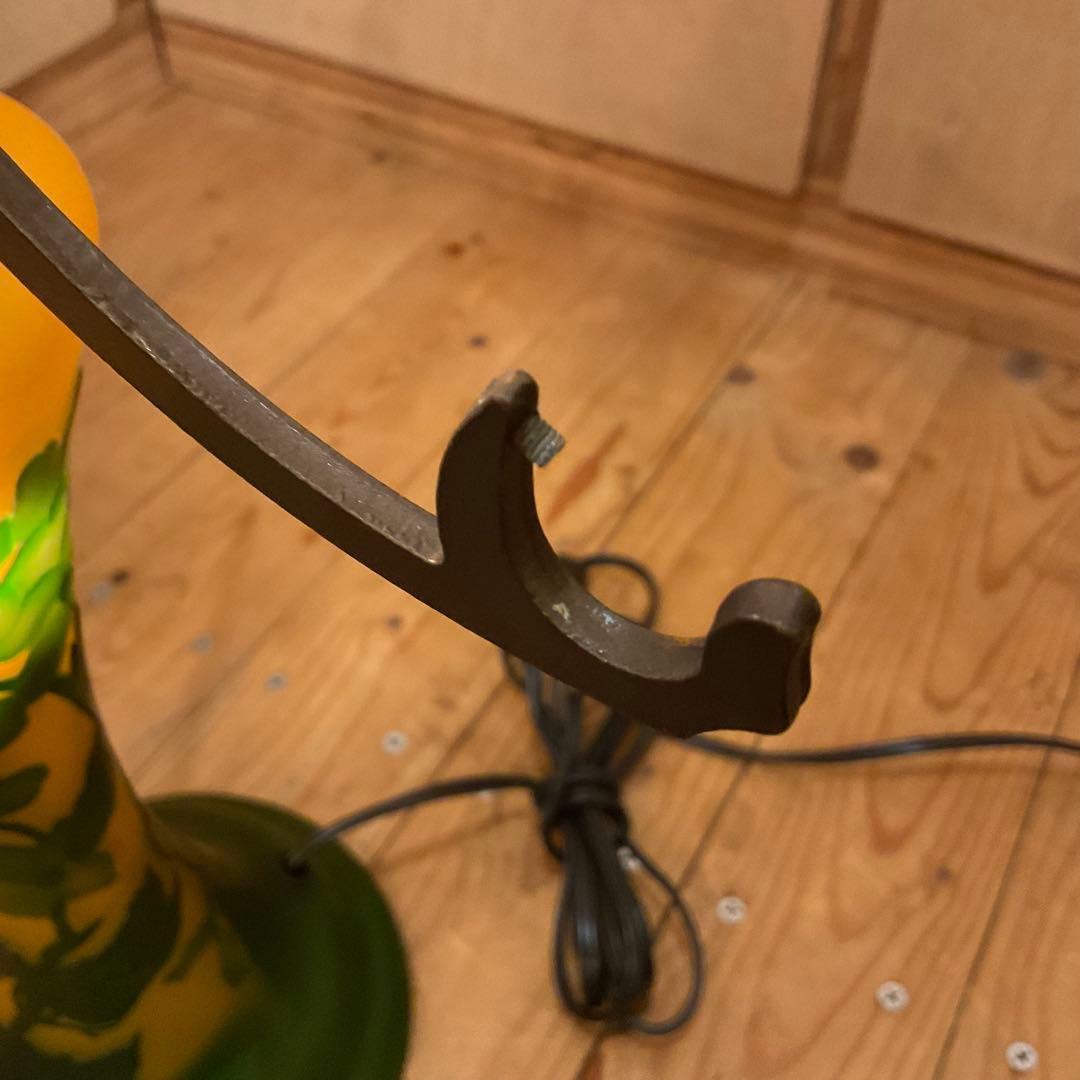 エミール ガレ風ランプ 大型 スタンドライト アンティーク ヴィンテージ 2灯