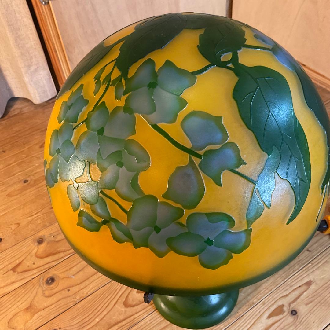 エミール ガレ風ランプ 大型 スタンドライト アンティーク ヴィンテージ 2灯