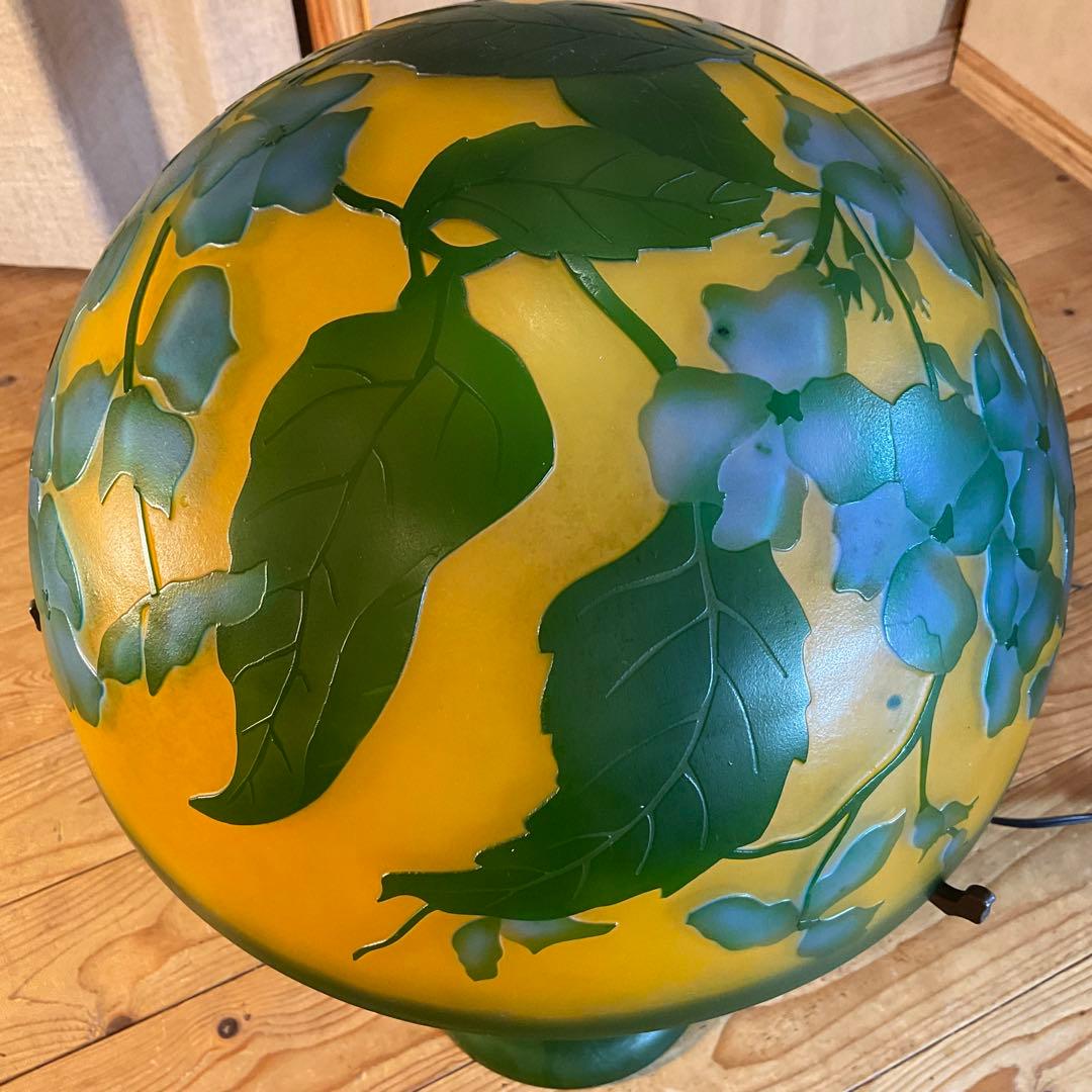 エミール ガレ風ランプ 大型 スタンドライト アンティーク ヴィンテージ 2灯