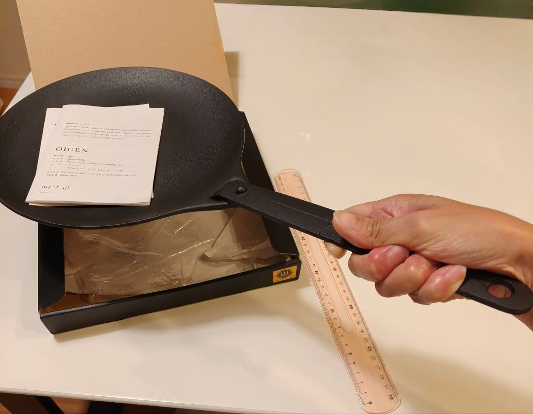 OIGEN及源鋳造ピアット24cm F-461鉄フライパン皿 南部鉄器キャンプ