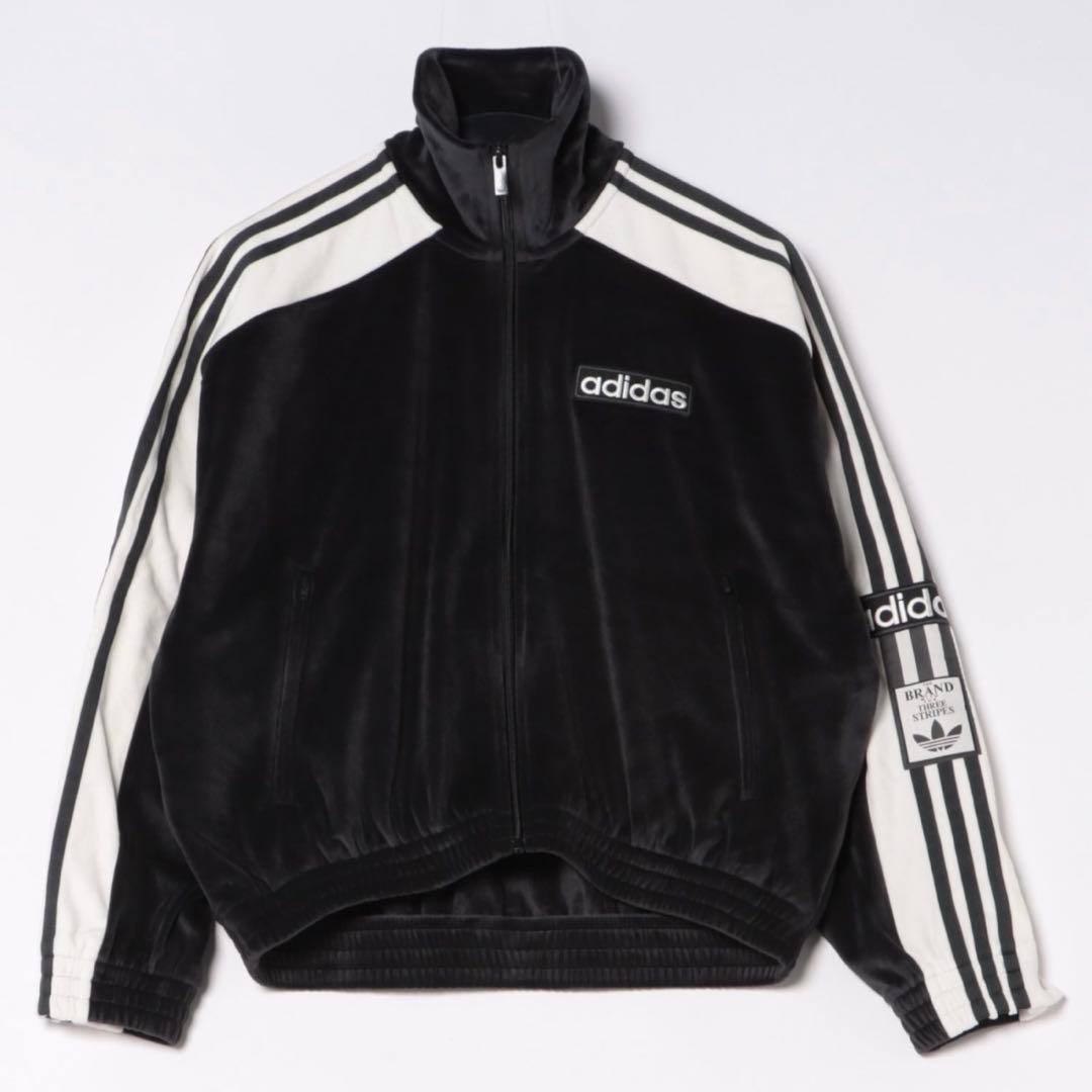 新品M⭐️adidas アディブレイク ベロア トラックトップ&パンツ セット 黒