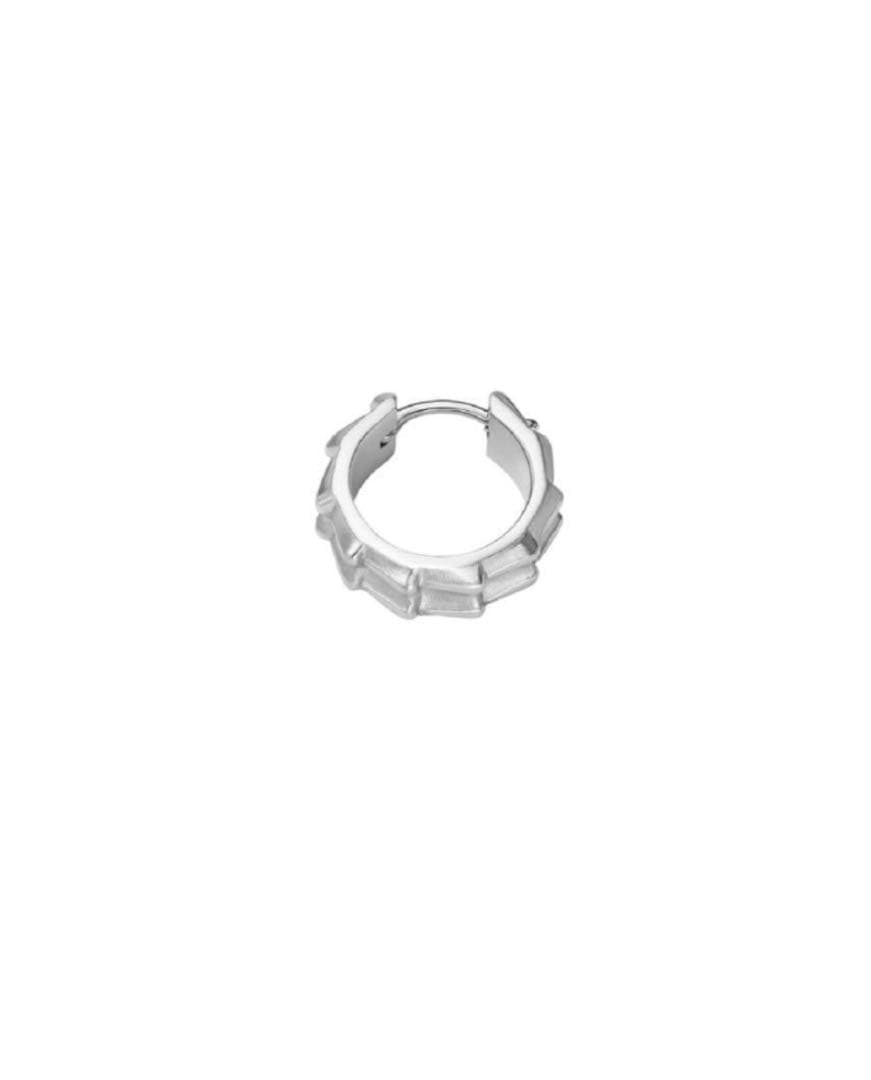 diesel ピアス　クロコダイルピアス　シルバー　フープピアス