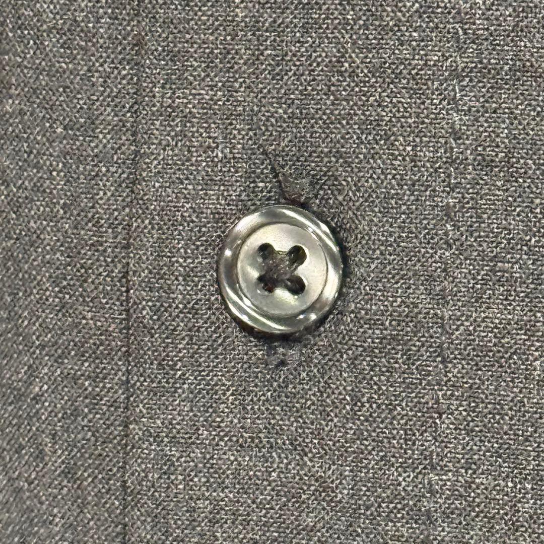 完売品✨MUJI Laboウール混レギュラーカラーシャツ ダークグレー L