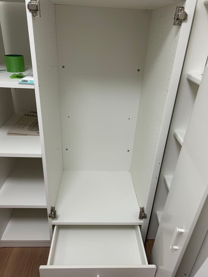 IKEA システムベッド　スモースタード　白　ロフトベッド
