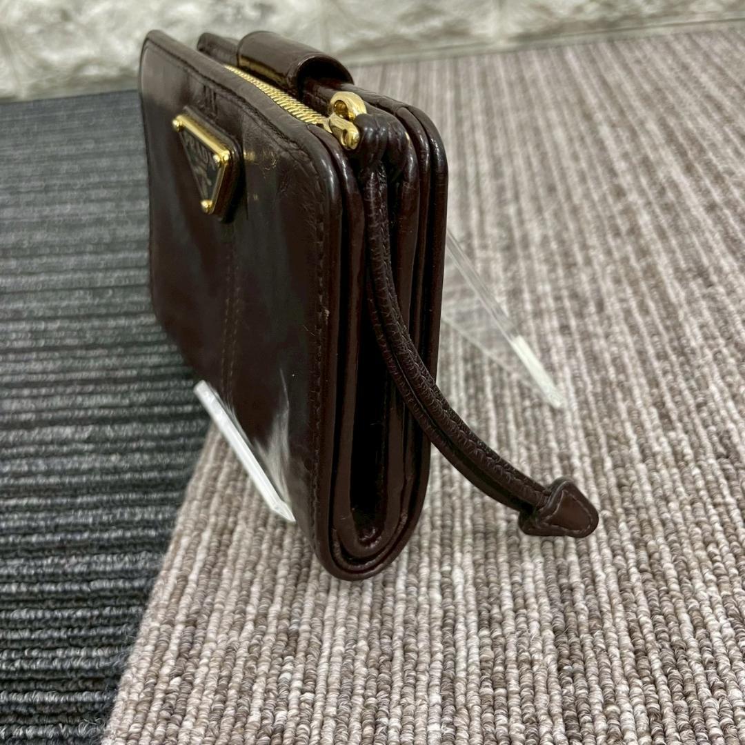美品　PRADA　プラダ　エル字ファスナー　コンパクトウォレット　ソフトルックス