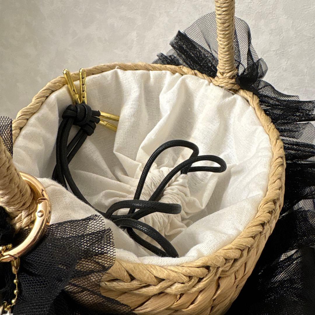 【新品未使用品】hippopo fringe dress basket