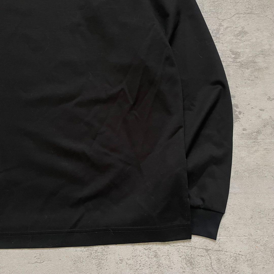 極美品 TATRAS ロゴ ロンT ブラック L ミニマル モード ストリート