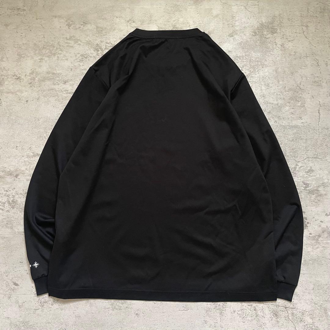 極美品 TATRAS ロゴ ロンT ブラック L ミニマル モード ストリート