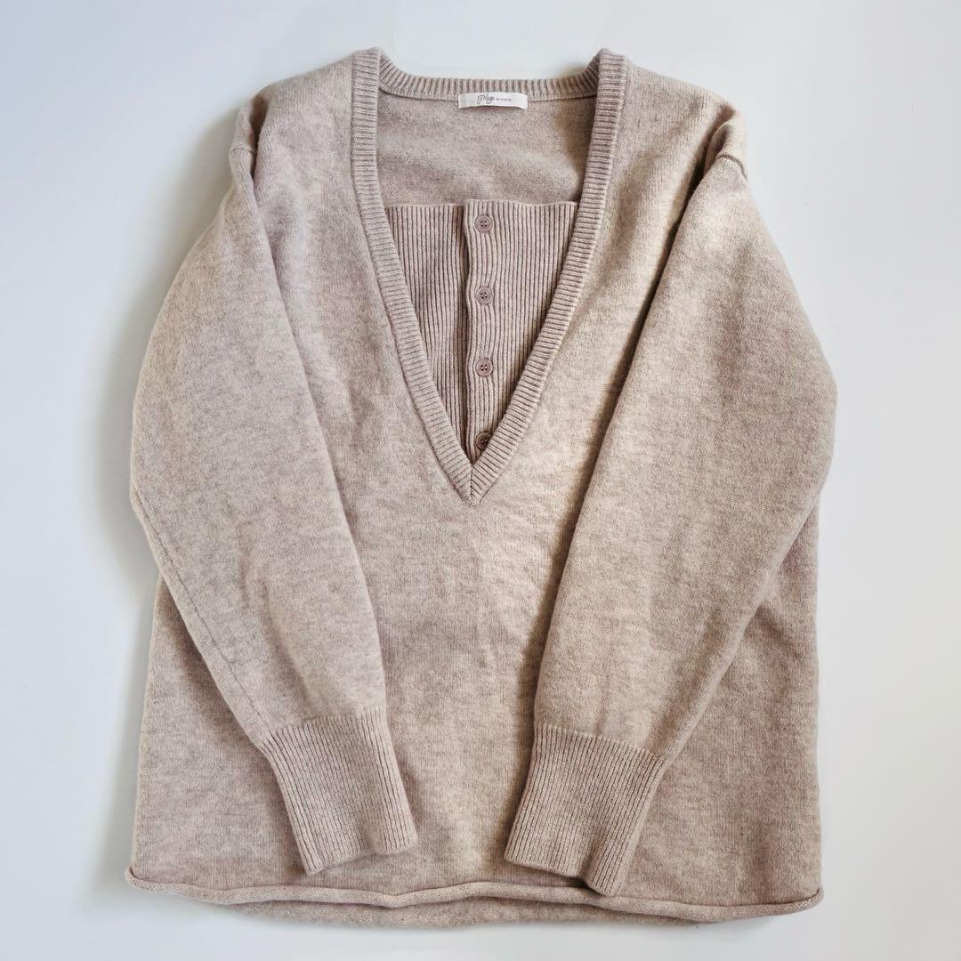 Plage プラージュ WO レイヤードニット セットアップ 2022AW
