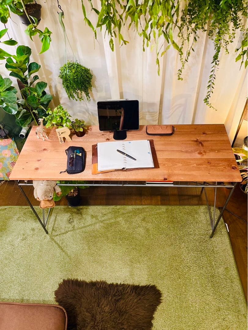 カウンターデスク　アイアン家具　ハンドメイド　オーダーメイド　男前家具　無骨