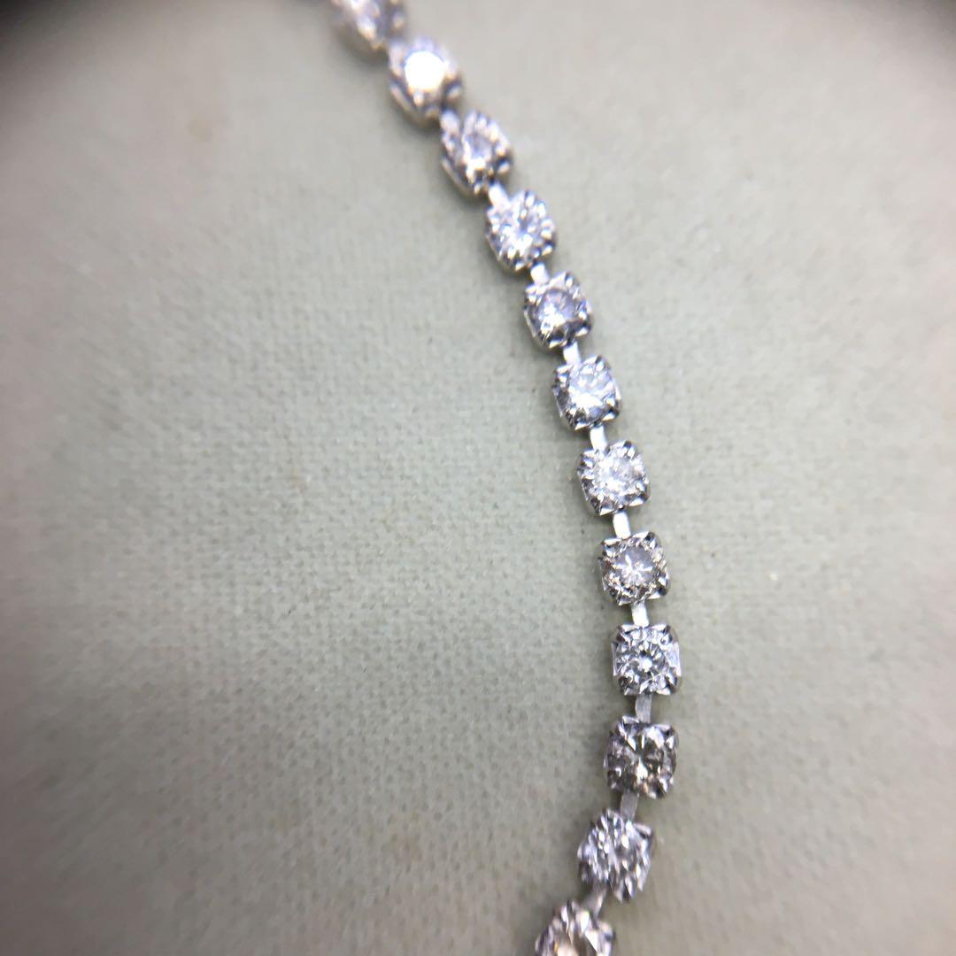 Pt850 天然ダイヤ　ダイヤモンド　3ct テニスブレス