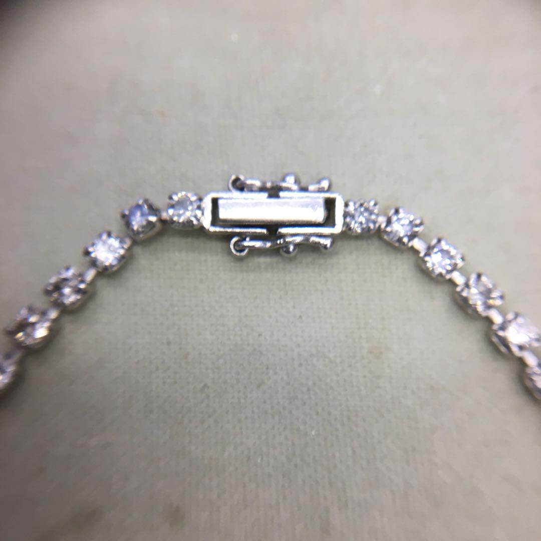 Pt850 天然ダイヤ　ダイヤモンド　3ct テニスブレス