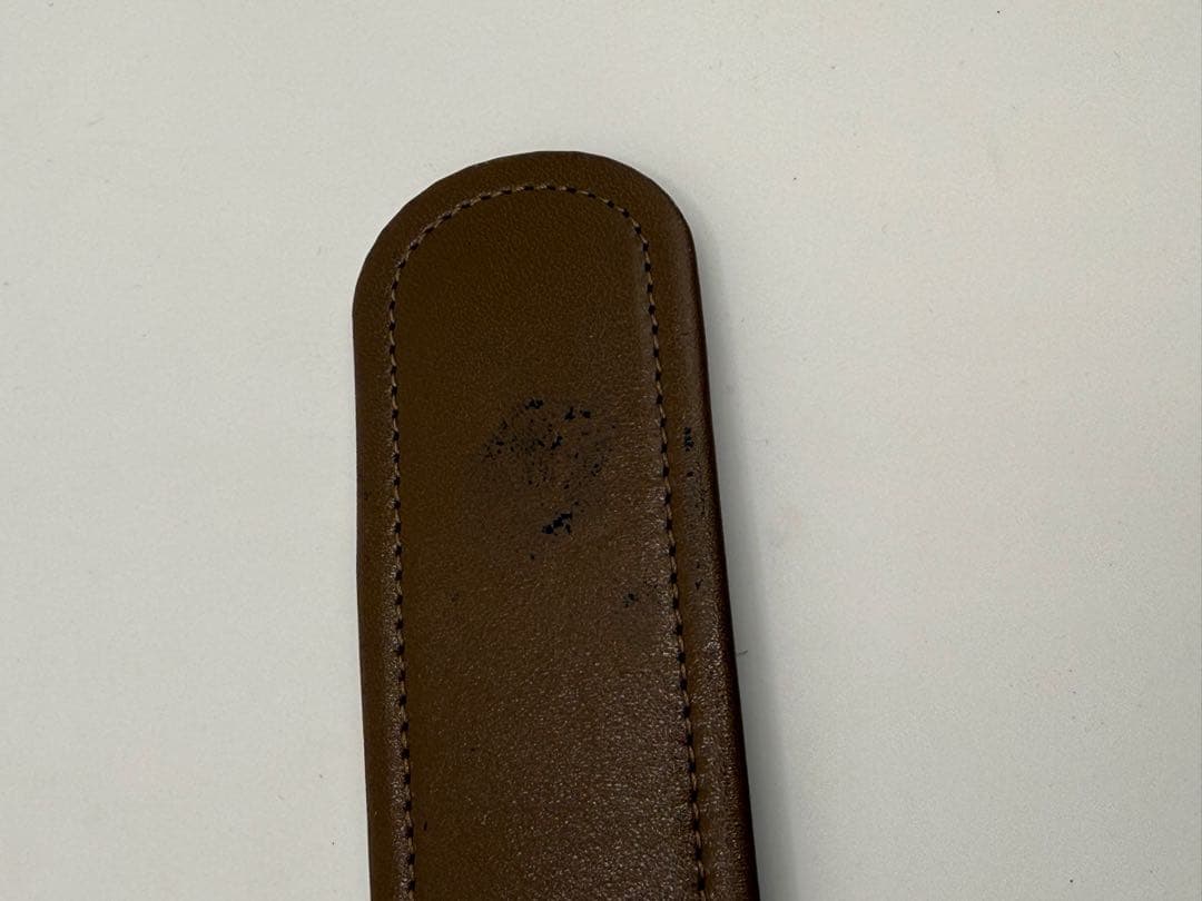 Balenciaga レザーベルト ブラウン ゴールド金具 100cm