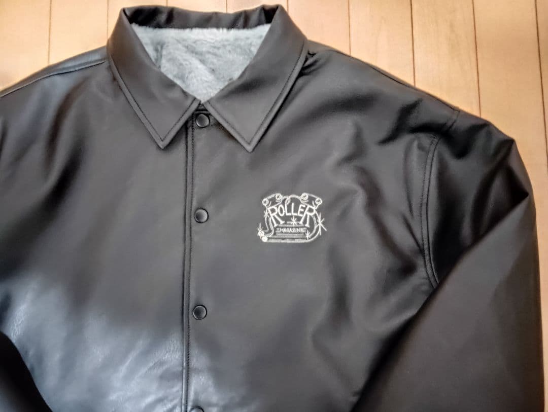 ジャケット・アウター ROLLER FAKE LEATHER COACH JACKET XL