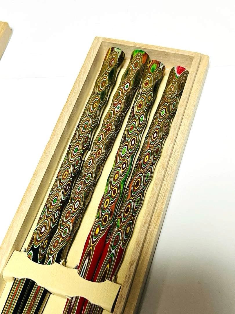 堆朱塗　箸2本セット　夫婦箸