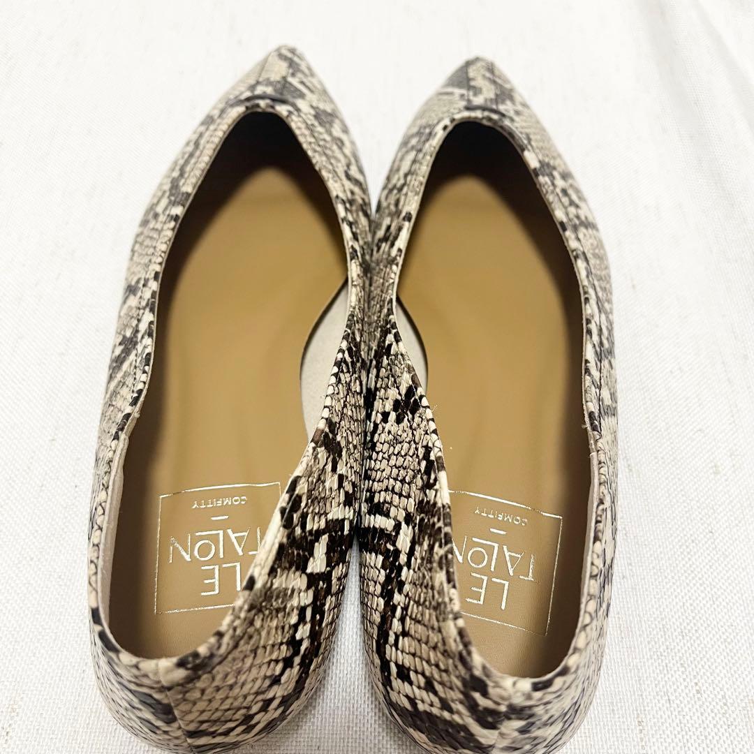【未使用】LE TALON ルタロン　ポインテッド　ソフト　フラット　パンプス