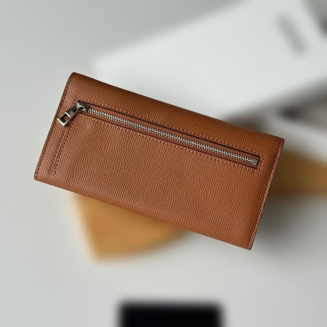 ブラウン 二つ折り財布 vertical