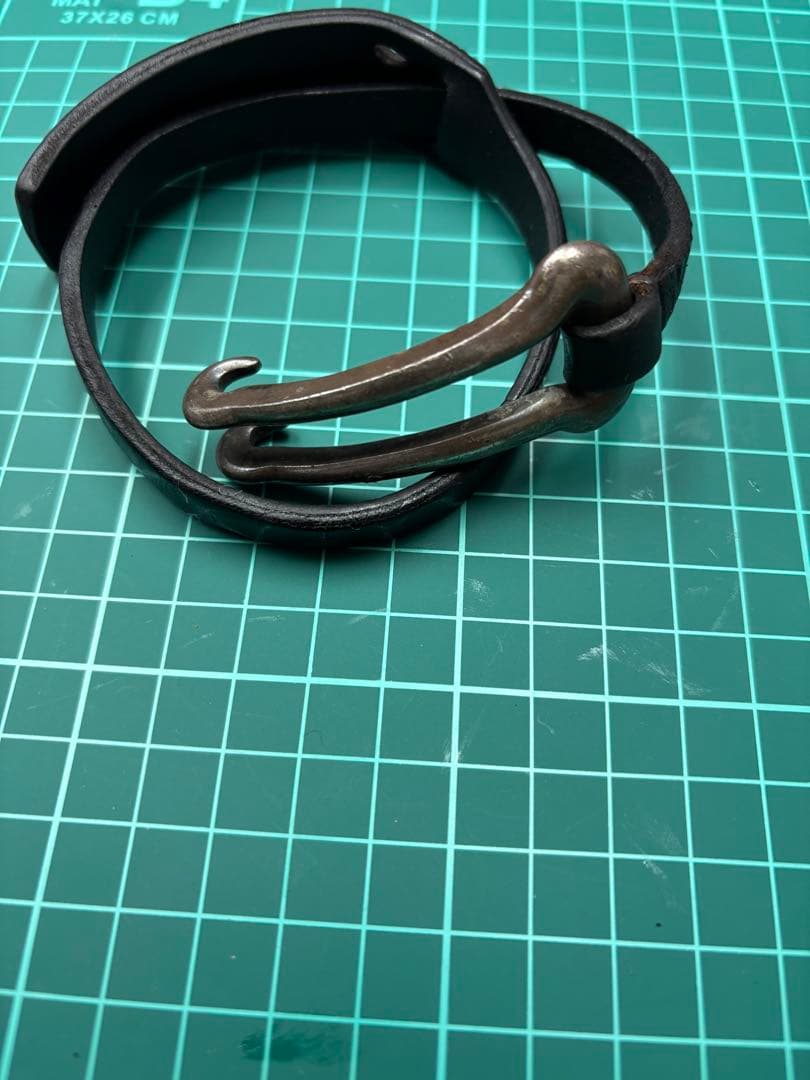 lynch silversmith リンチシルバー レザー×シルバーブレス茶色