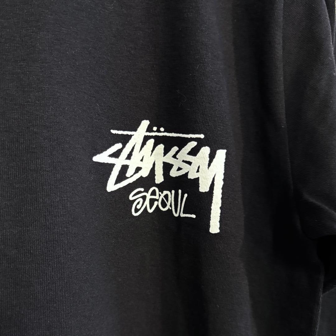 【韓国限定】STUSSY SEOUL ロンT ブラック Sサイズ 美品 正規品