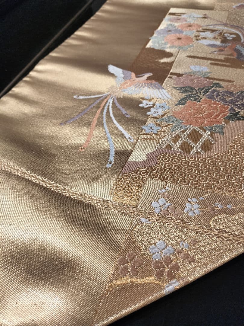 A931★逸品‼️ 24金箔‼️ひな祭り‼️正絹テーブルランナー2m16
