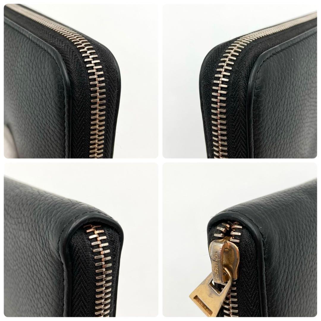 Seren✨ TOM FORD 長財布 ラウンドジップ 黒 レザー ロゴ