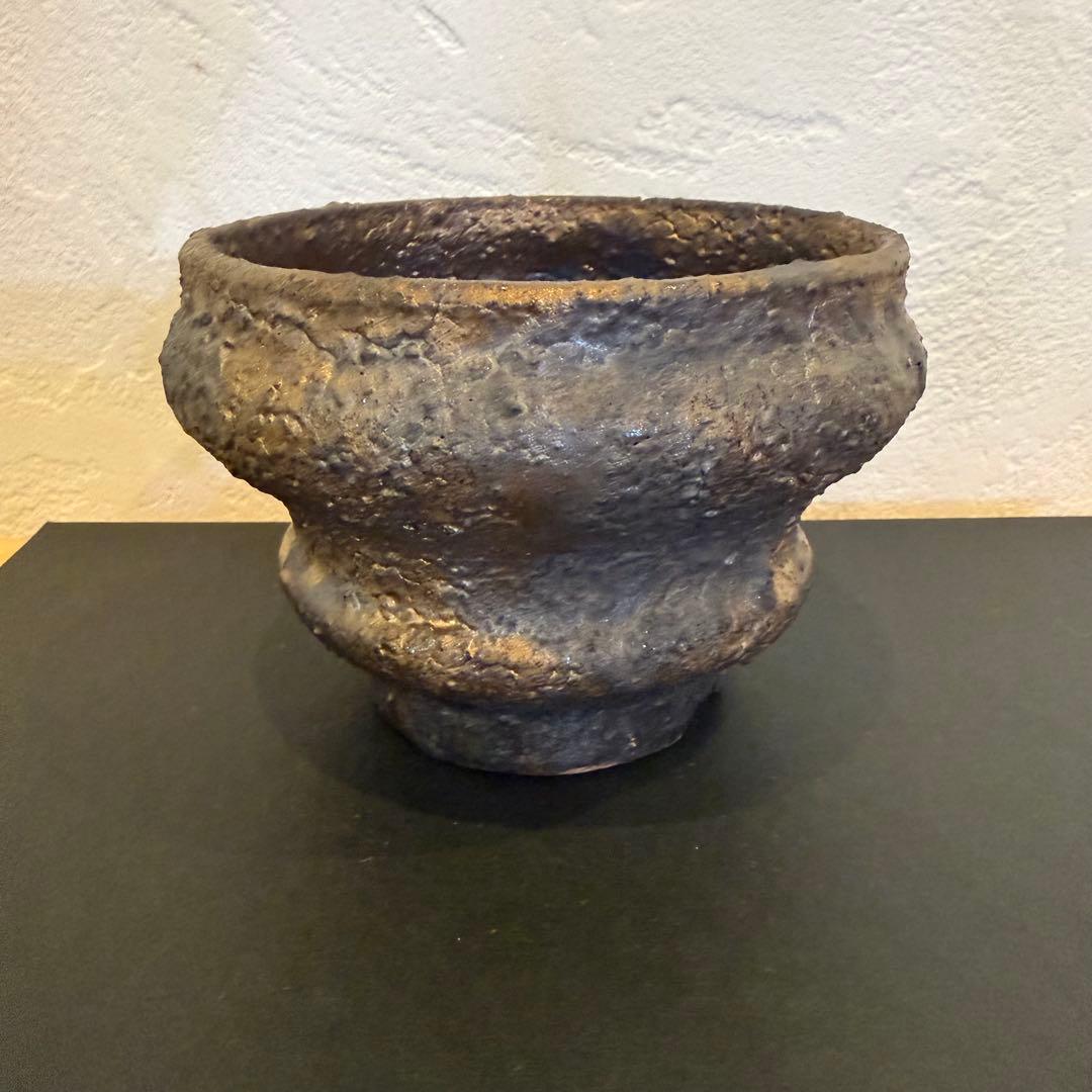 新品未使用 阪本健 作家鉢 植木鉢 黒