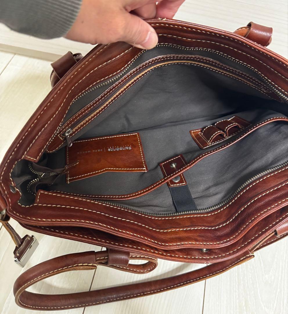 美品　Samsonite DEUX MONCX ブラウン トートバッグ