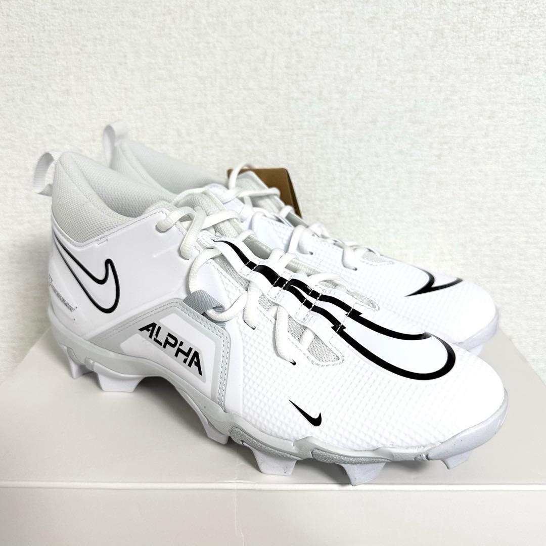 ナイキ アルファ メナス 28cm アメフト スパイク シューズ 靴 白 584