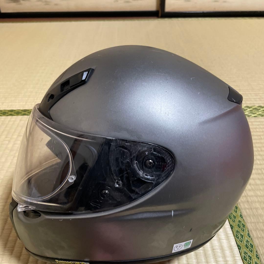 SHOEI フルフェイスヘルメット グレー　バイク グローブ付き