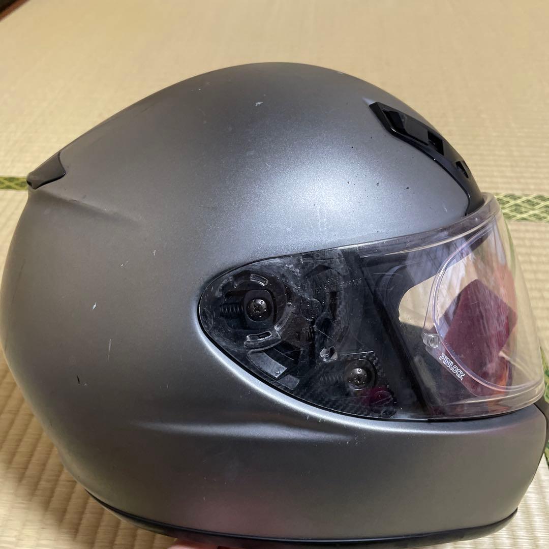 SHOEI フルフェイスヘルメット グレー　バイク グローブ付き